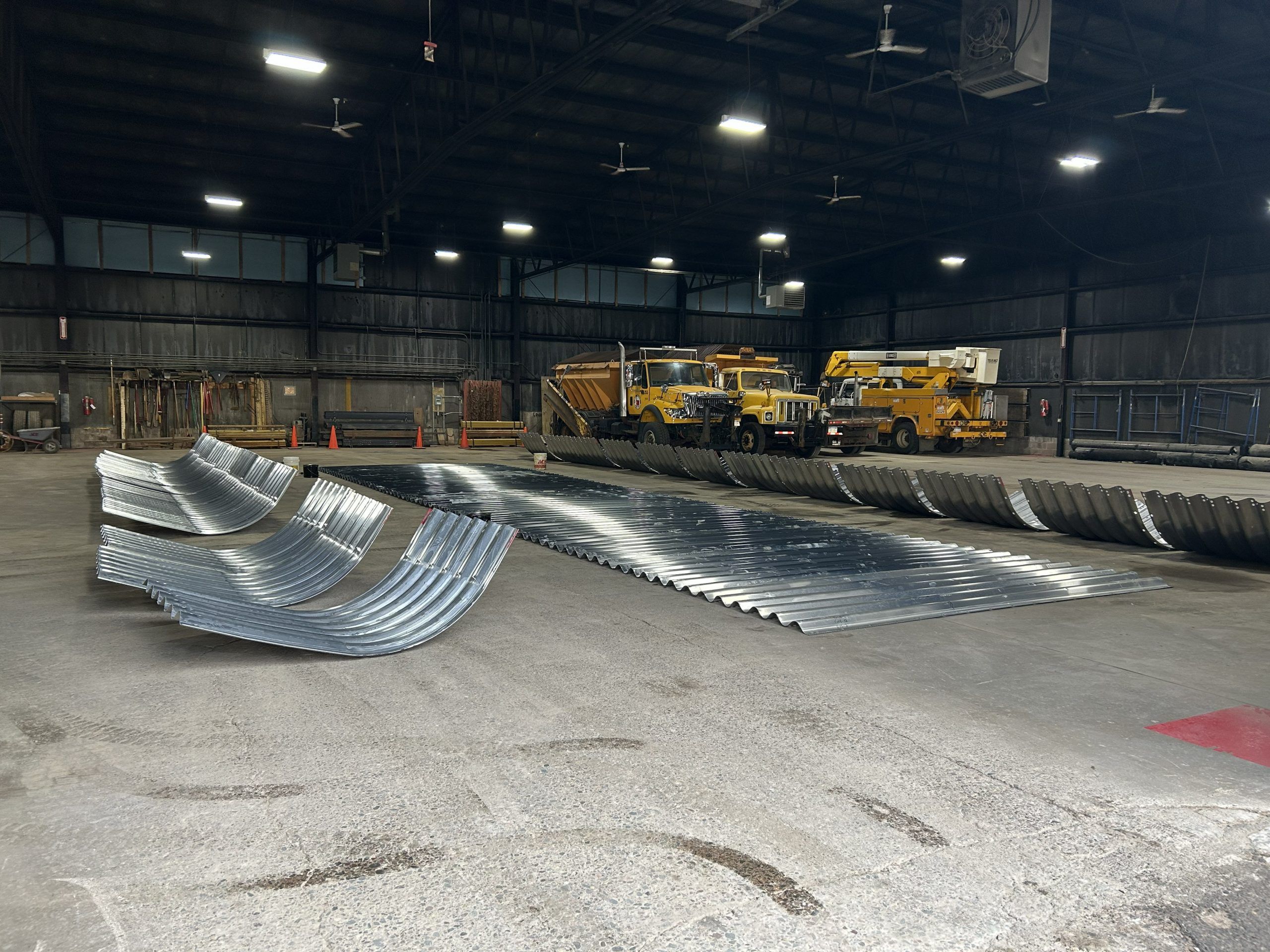 A culvert waiting to be constructed.